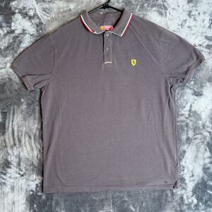 Polo Short Sleeve Gray 2 Button Collard Scuderia Ferrari Promo Shirt  XX-Large